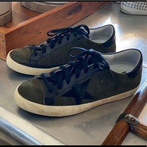 Army green Golden Goose sneaks